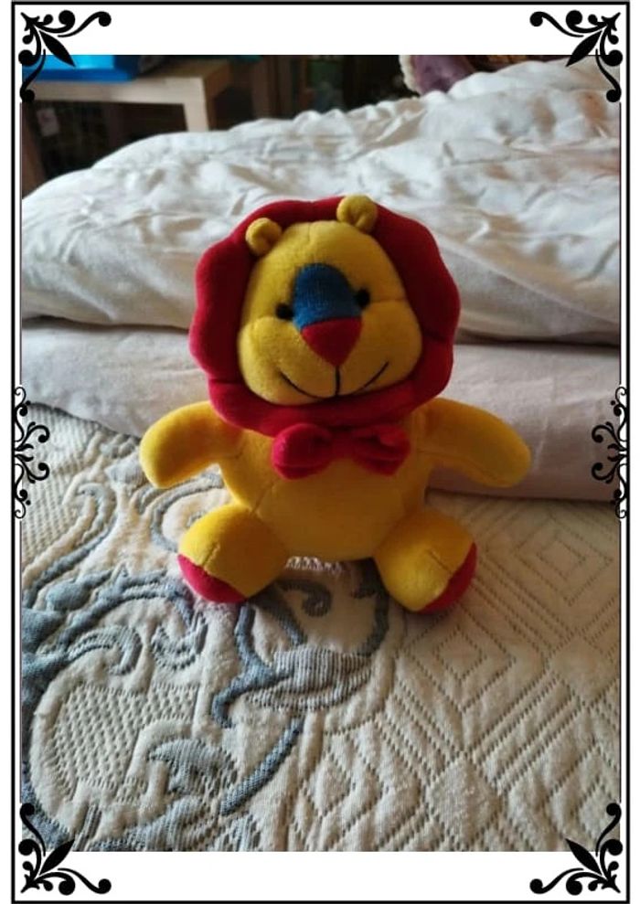 Mini peluche lion rouge et jaune - photo numéro 4