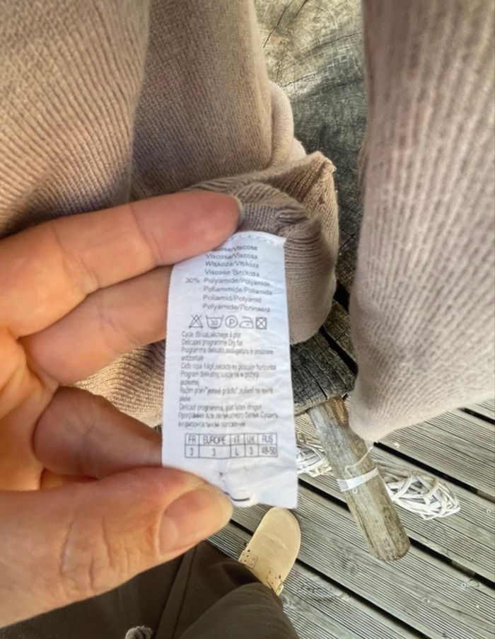 Cardigan en maille fine beige rose - Camaïeu - photo numéro 6