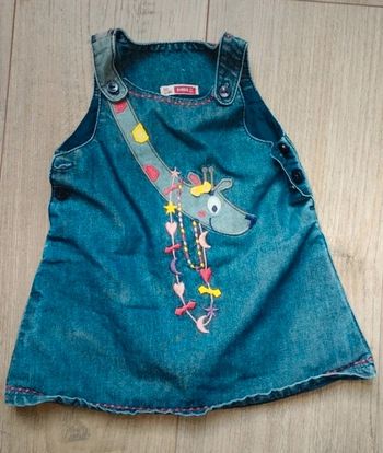 Robe jean girafe DPAM 9 mois