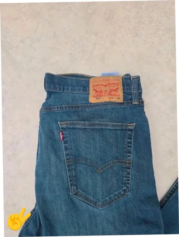 Jeans Levi's 514 W36 FR46 L29 coupe droite bleu Homme Men pan366b - photo numéro 2