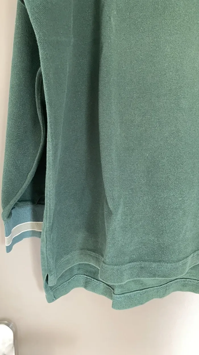 polo homme manches longues vert foncé taille L Chevignon - photo numéro 3