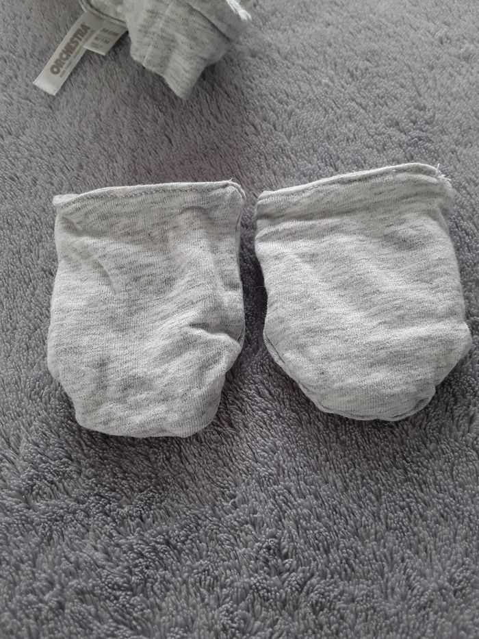Bonnet et moufles de naissance - photo numéro 4