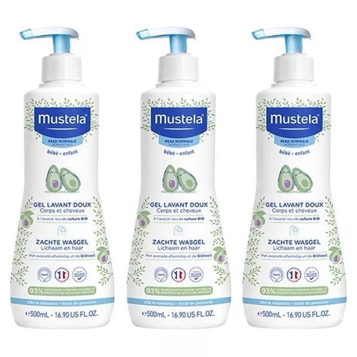 Lot de 3 gels lavants Mustela 500ml