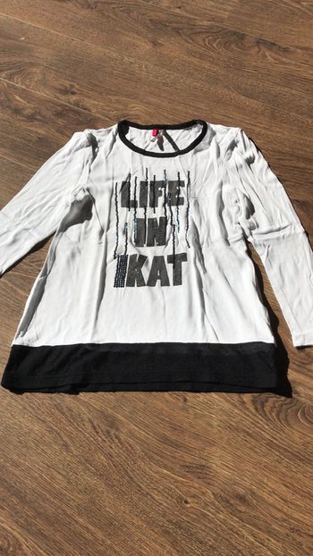 Tee-shirt blanc et noir Orchestra 6 ans