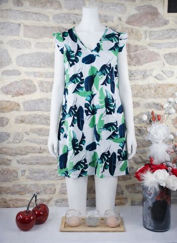 Robe fraîcheur verdoyante blanche et verte Femme taille 52 marque Missguided 🪷 