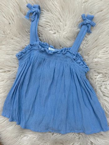 Fille 👧🏻 Blouse sans manches bleu primark 3/4 ans