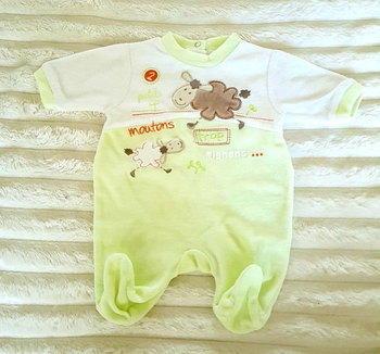 Pyjama velours mixte 0 mois