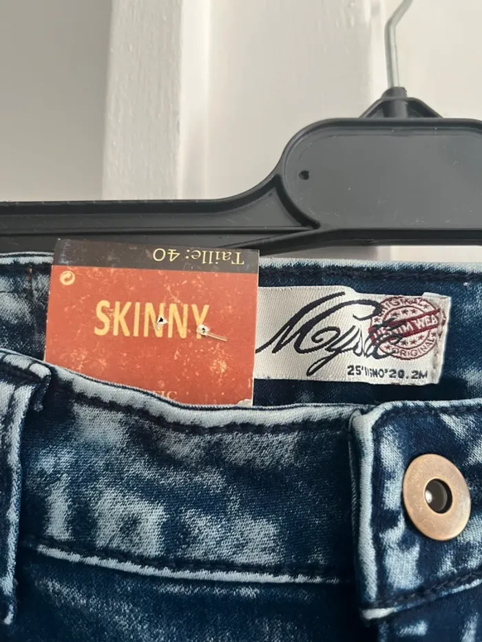 Jean skinny bleu Mystic T38 neuf avec étiquette - photo numéro 3