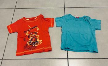 Lot 2 tee shirts manches courtes 6 mois