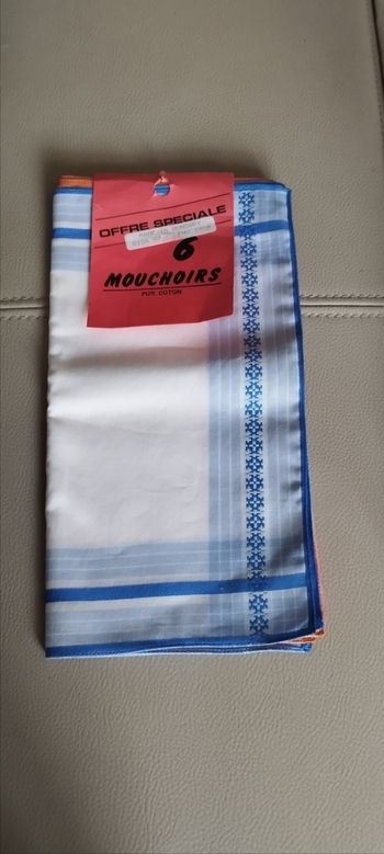 Lot de 6 mouchoirs