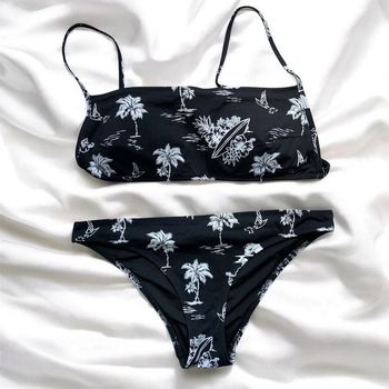 Maillot de bain 2 pièces motif palmier Undiz