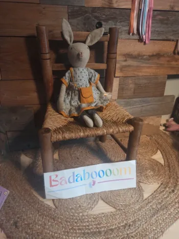 Peluche lapin famille Mirabelle Rose Moulin roty tbe