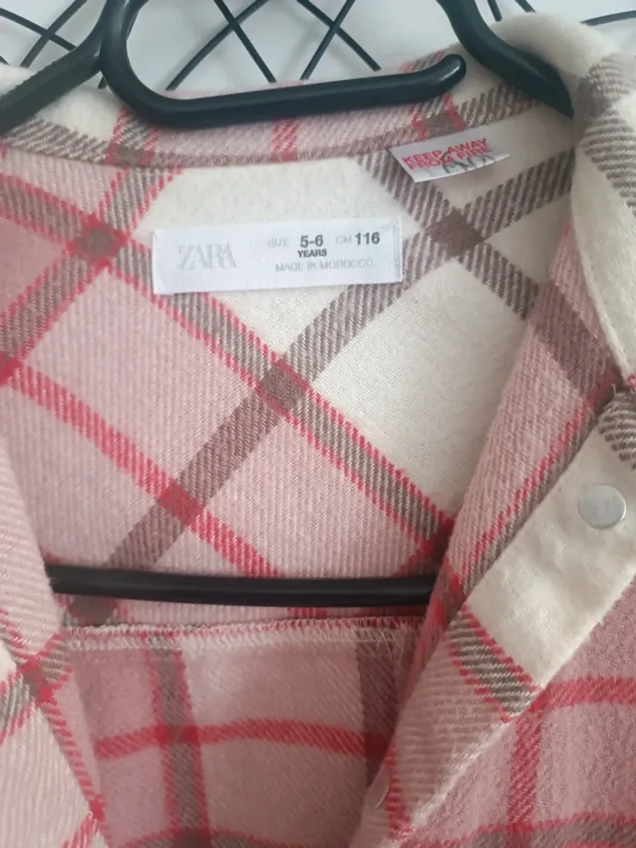 Surchemise a carreaux Zara 116cm - photo numéro 3