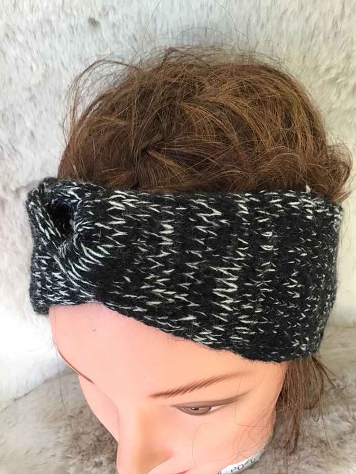 Bandeaux tête couleur noir et gris taille S (0124) - photo numéro 2