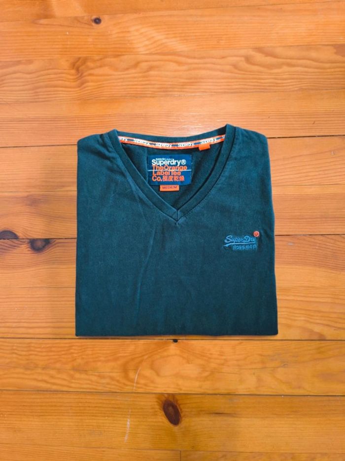 Polo/T-shirt Superdry - Col V - Noir - Taille M - photo numéro 2