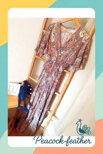Robe longue marron TU l'effet péi