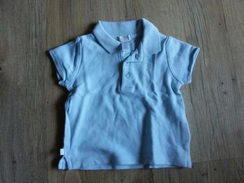 Polo garçon bleu clair 6 mois