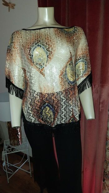 Top poncho broderie neuftaille S/M