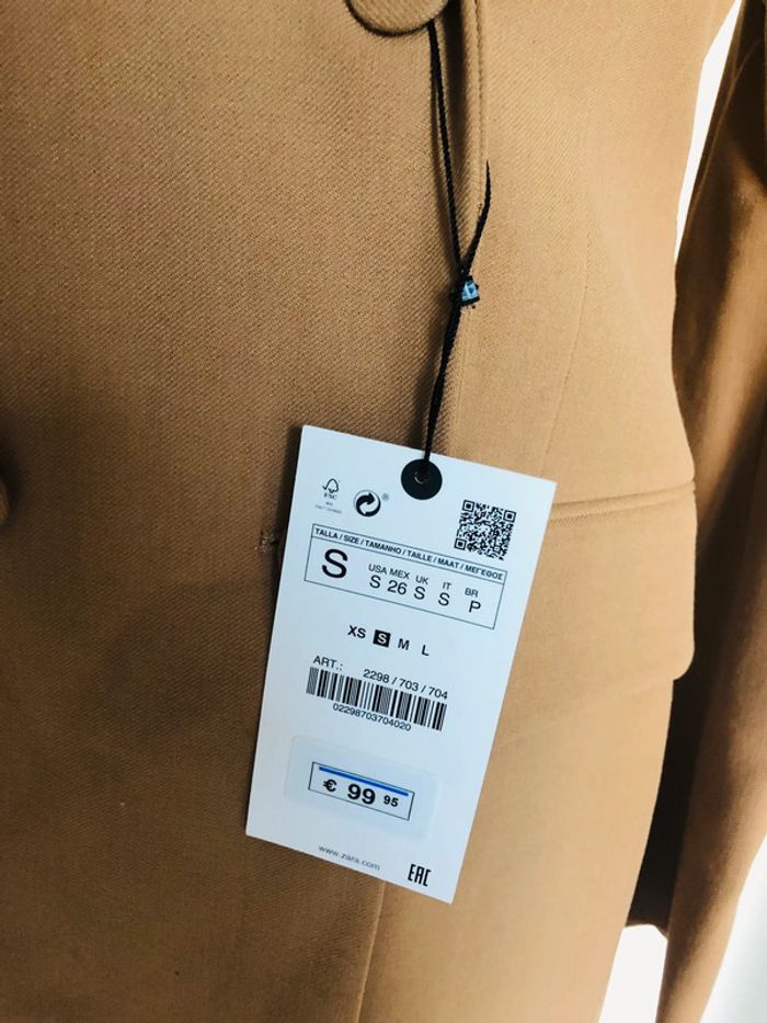 Blazer long Zara neuf taille S - photo numéro 4