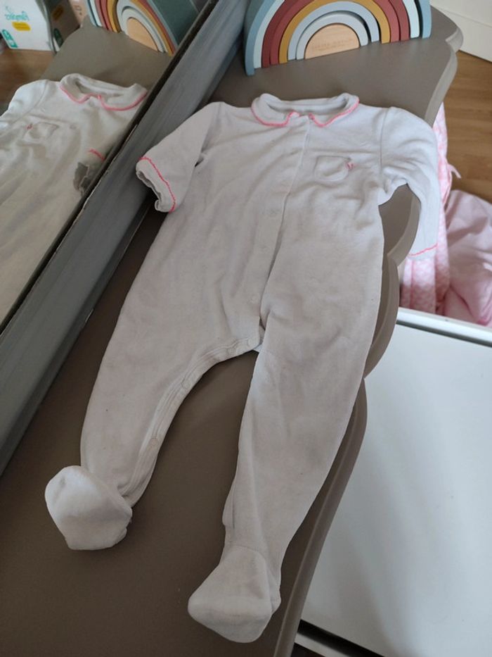 Pyjama blanc 12 mois Petit Bateau