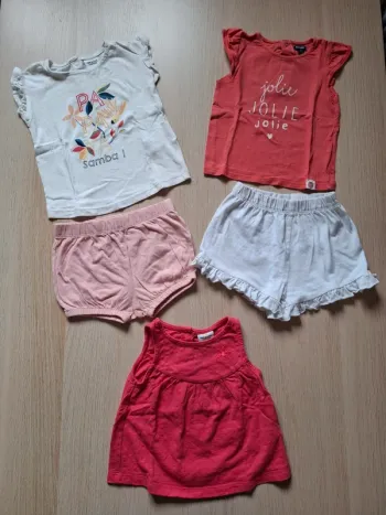 Ensemble vêtements été 12 mois