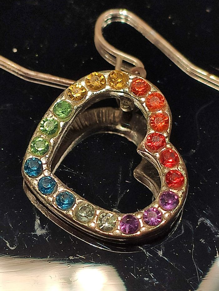 Boucles d'oreilles fantaisie cœur - photo numéro 2