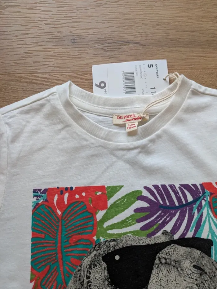 T-shirt 5ans neuf DPAM - photo numéro 3
