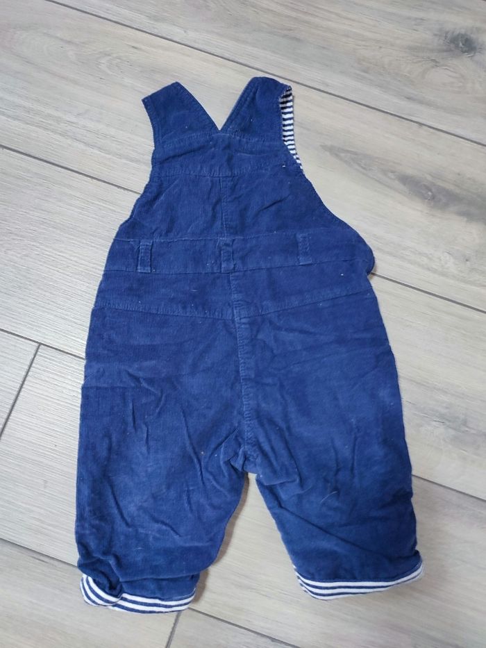 Salopette orchestra velours bleu 3 mois - photo numéro 3