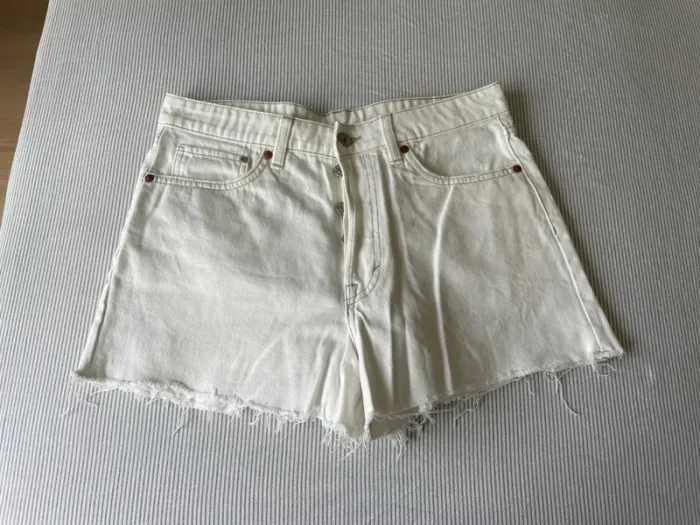 Short jeans h&m 40 blanc crème