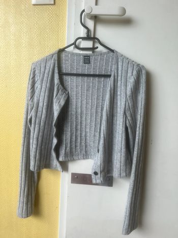 Gilet gris en velours doux Shein
