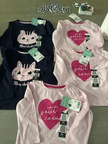 Lot t shirt manche longue 6 mois