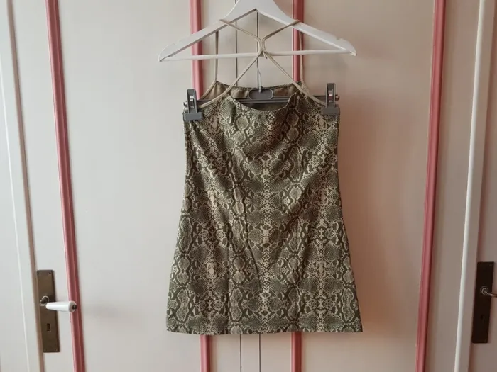 Robe kaki à bretelles taille 36 - photo numéro 2
