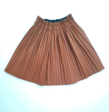 Jupe plissé marron