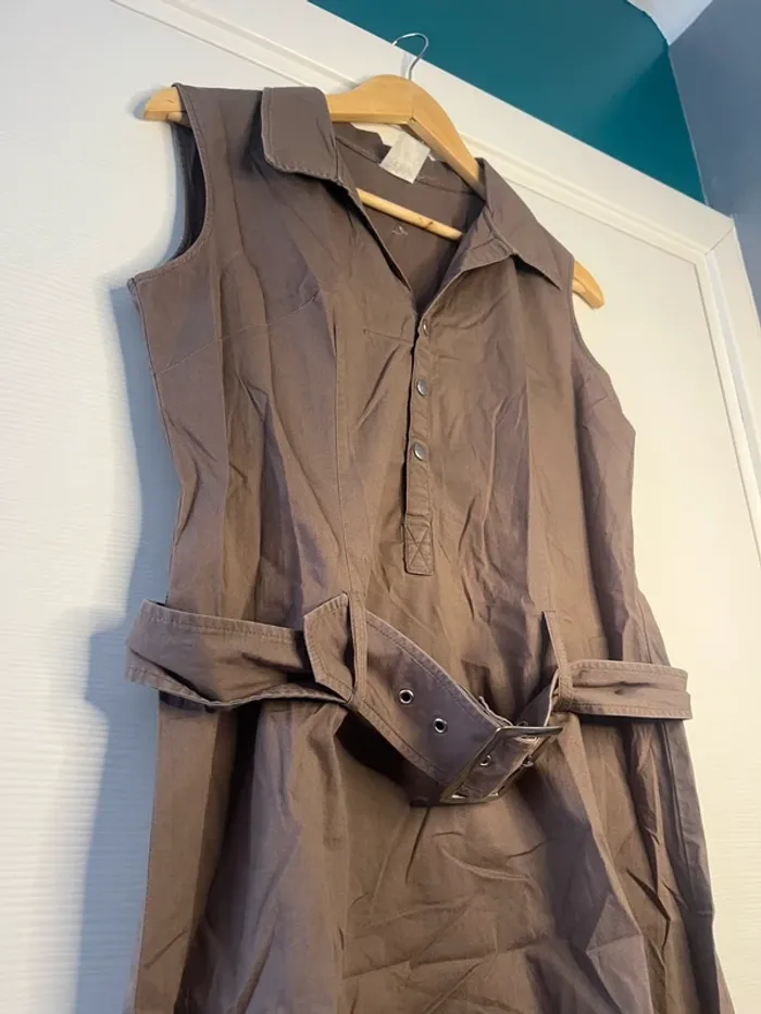 🔹 Robe d’Été Marron avec Ceinture – Casual Chic 🔹 - photo numéro 3