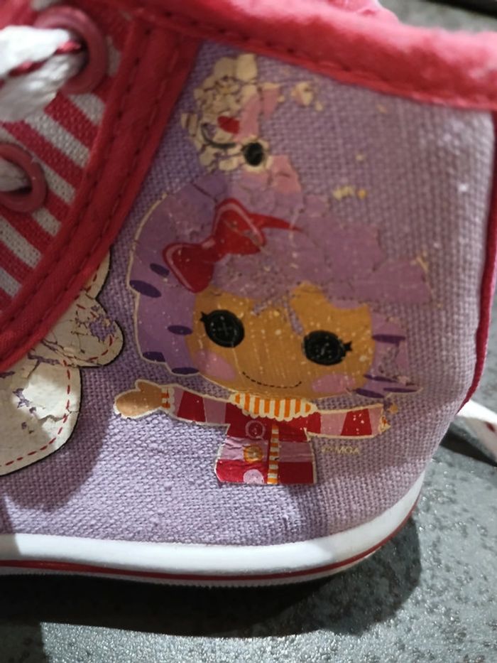 Baskets montantes en toile taille 23 - photo numéro 4