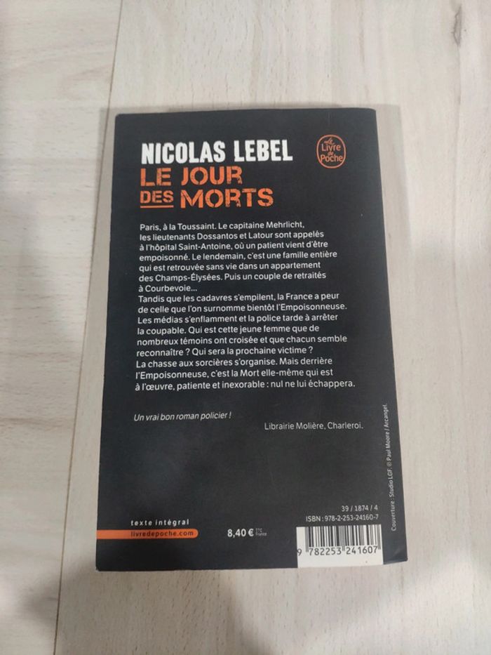 Livre poche policier le jour des morts Lebel - photo numéro 6