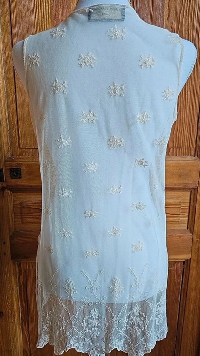 Sublime top vintage dentelle de Calais - photo numéro 3