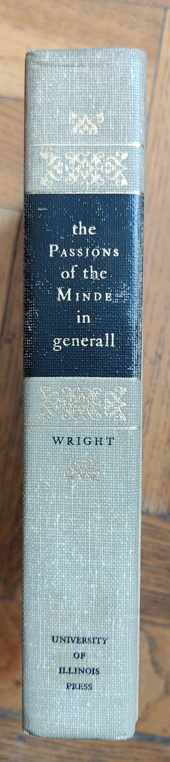 Livre en anglais "The passions in the minde in generall"