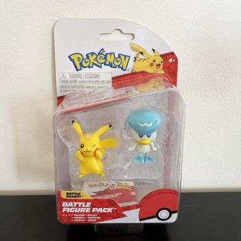 Pikachu et Coiffeton Figurine Battle Figure Pack Pokémon Jazwares Quaxly