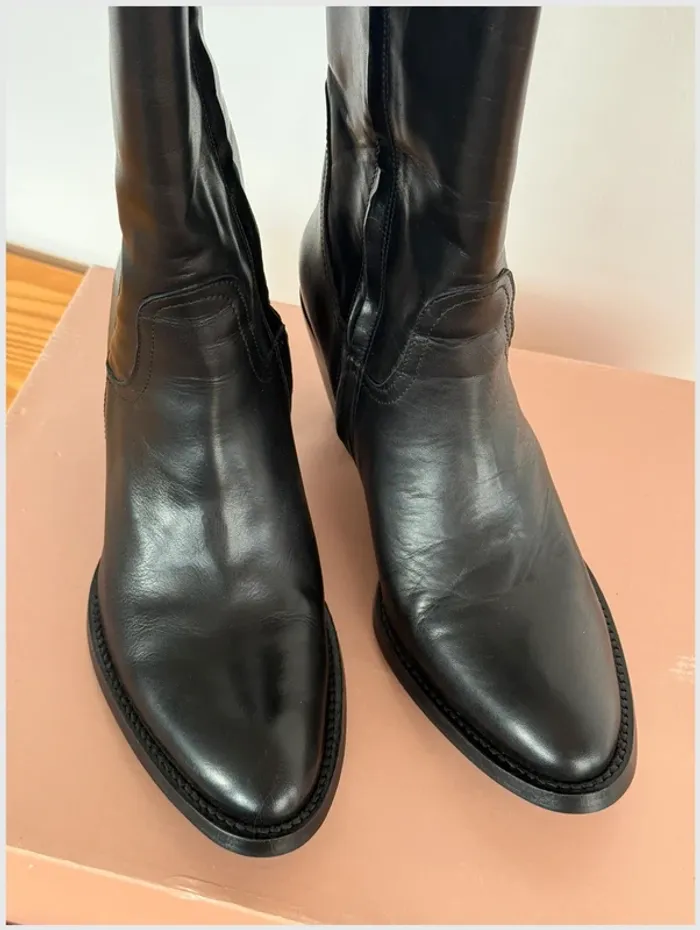 Santiags noires à talons 39 - M par M - neuves - photo numéro 4