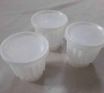 Lot de 3 moules à flan tupperware