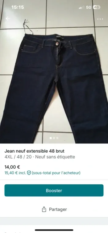 Jean extensible neuf
