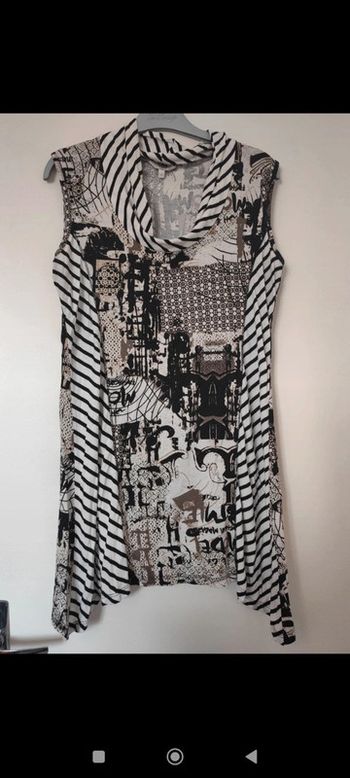 Blouse longue sans manches taille M Jacqueline Riu