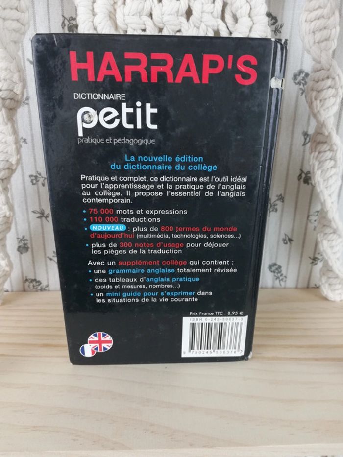Dico dictionnaire Harrap's Français /Anglais - photo numéro 2