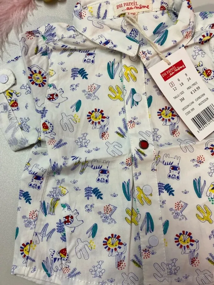 Chemise bébé garçon (neuf) - Taille 3 mois - photo numéro 3