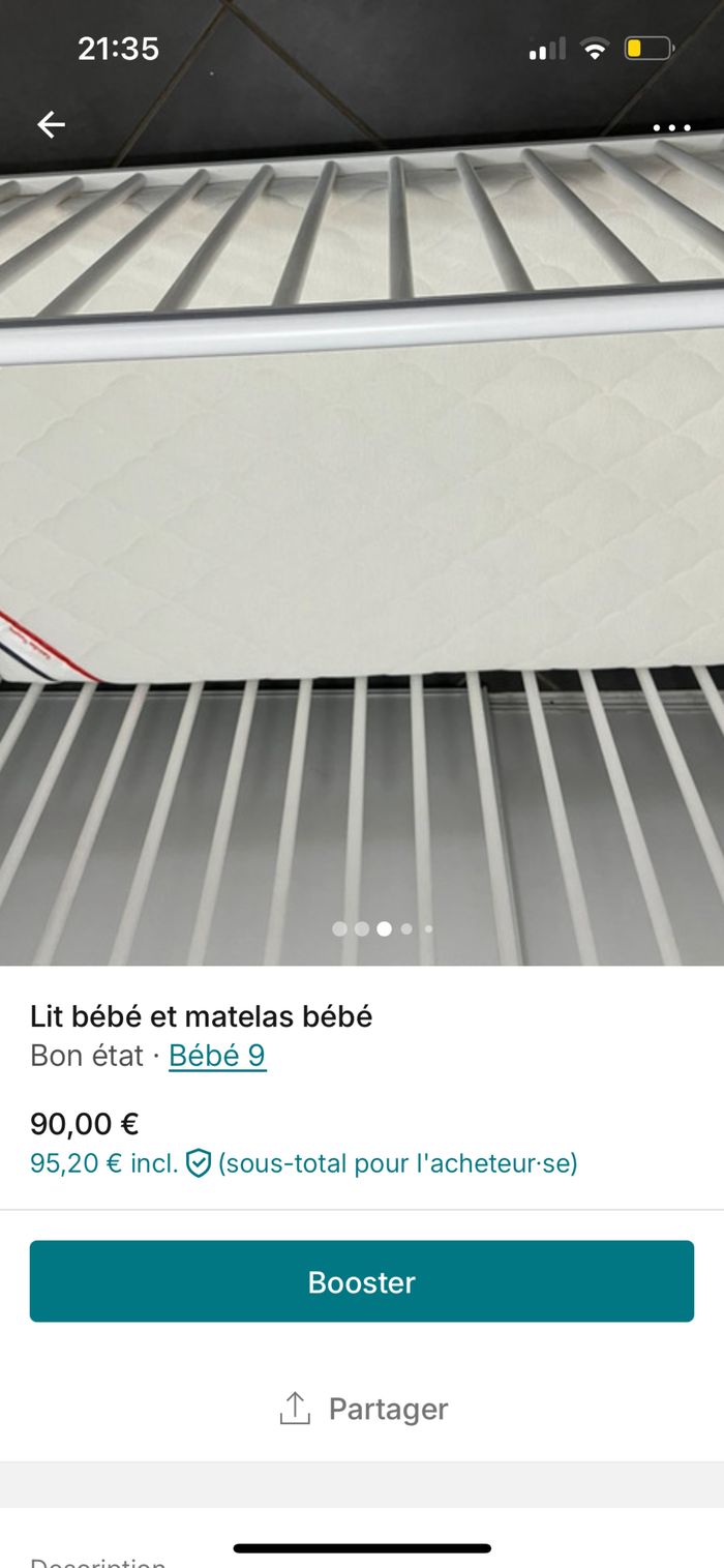 Lit bébé et matelas