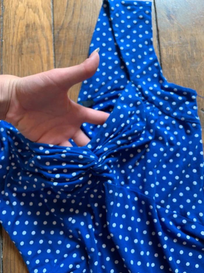 Robe d’été bleue à pois taille s 36 - photo numéro 6