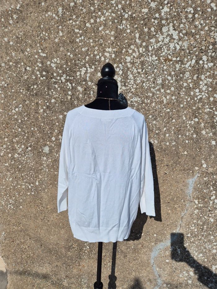 Pull blanc T.40 - photo numéro 2