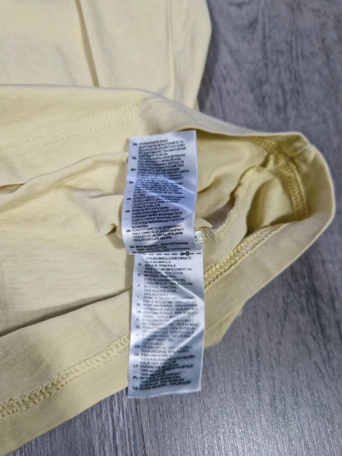 T shirt Adidas 3 Bandes / Stripes Jaune Logo Brodé Taille S Homme - photo numéro 7