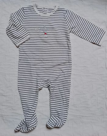 Kiabi pyjama coton rayures 6 mois souris